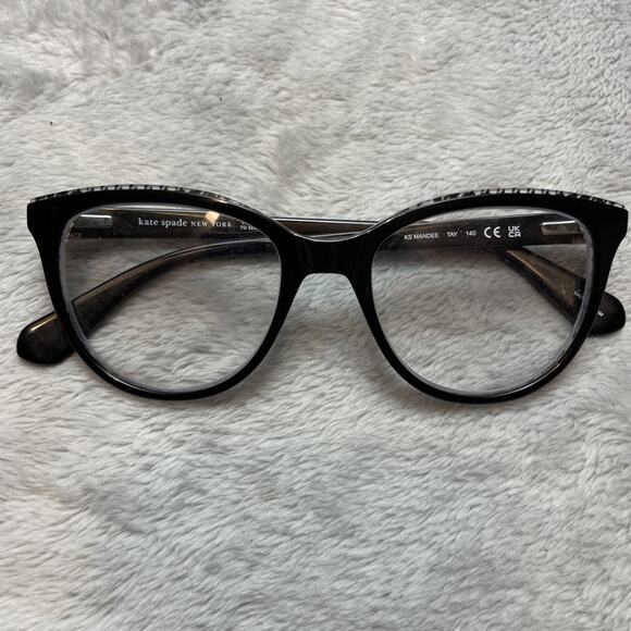 kate spade new york Accessories - Kate Spade Eyeglasses Womens Sandee Tay 140 Black Gray Houndstooth *FRAMES ONLY*